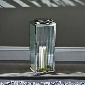 Portavelas de Metal y Vidrio Acanalado de Acero Inoxidable, Linternas y Frascos para Decoración Festiva del Hogar, Último Modelo en Venta - Product Image 3