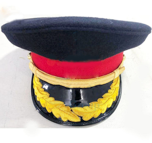 Insignia de diseño personalizado Navy Peak Caps Sombrero de calidad premium Sombrero de visera hecho en fábrica Gorra ceremonial de marinero con estilo ajustable - Product Image 1