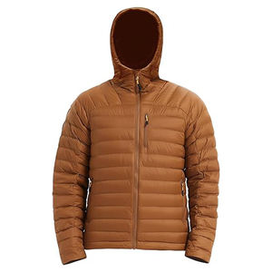 Chaqueta con capucha para hombre Resistente al agua Puffer Cremallera completa Chaqueta de invierno con capucha a prueba de viento Bolsillo con cremallera frontal Servicio OEM - Product Image 1