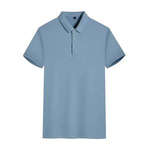 Polo para hombre hecho a medida 100% de algodón transpirable, ajuste elástico antiarrugas, patrón sólido, tendencia de talla grande para Polo - Product Image 4