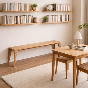 Banc en bois de monkey pod / suar Hans - Design scandinave, meubles de salon, appartement, fabrication artisanale, construction solide - Product Image 5