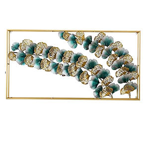 Handmade Nordic Style Gold <b>Black</b> <b>White</b> Metal Flower Wall Decor Creative Iron Ginkgo Leaf Wall <b>Ornament</b> for Contemporary Interior - Product Image 4