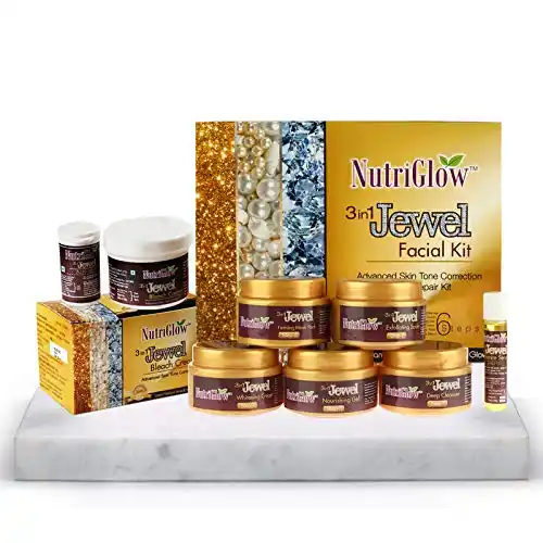 Private Label 3 in 1 Jewel Facial Kit for Wholesale | OEM Bulk Gold, Diamond & Pearl Radiance Brightening Facial Treatment Set by NUTRIGLOW COSMETICS PRIVATE LIMITED