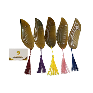 Peine de cuerno de búfalo de datos dorados 99 para cabello sin enredos, ideal para uso diario y estilistas profesionales - Product Image 5