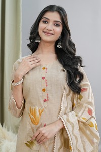 Neeta Creation Premium Cotton Women's Casual Kurti Set <b>Three</b> Piece-Soft Fabric with Matching Dupatta & Pant All Seasons - Product Image 2