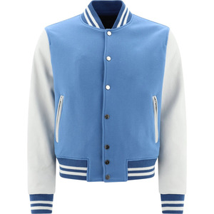 Top Quality Comfortable Low MOQ <b>Men's</b> Varsity <b>Jacket</b> Hot Selling 100% Wool Leather Sleeves Varsity <b>Jacket</b> for <b>Men</b> - Product Image 1