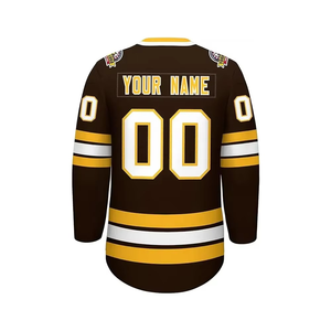 เสื้อเจอร์ซี่ฮ็อกกี้น้ำแข็งสำหรับผู้ชายเสื้อทีมฮ็อกกี้ปรับแต่งได้พิมพ์โลโก้แบบระเหิดตามต้องการ - Product Image 2