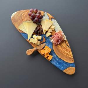 Planche à découper ronde en résine et bois durable, multicolore, épaisseur 1,5 cm, résistante à l'humidité, aux taches et aux fissures, pour un usage quotidien en cuisine - Product Image 6