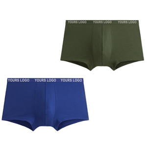Calzoncillos bóxer de fábrica de venta directa para hombre, ropa de verano de buena absorción para hombre, 95% de algodón, 5% Spandex, tallas personalizadas, ropa interior de bambú para hombre - Product Image 1