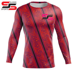 Venta al por mayor diseñe su propia sublimación de manga corta Jiu Jitsu Mma para hombres Bjj camisas Rashguard - Product Image 4