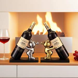 Porte-bouteilles de table vintage en aluminium plaqué or, écologique, pour fêtes, seaux à glace, bacs à boissons 3L - Product Image 4