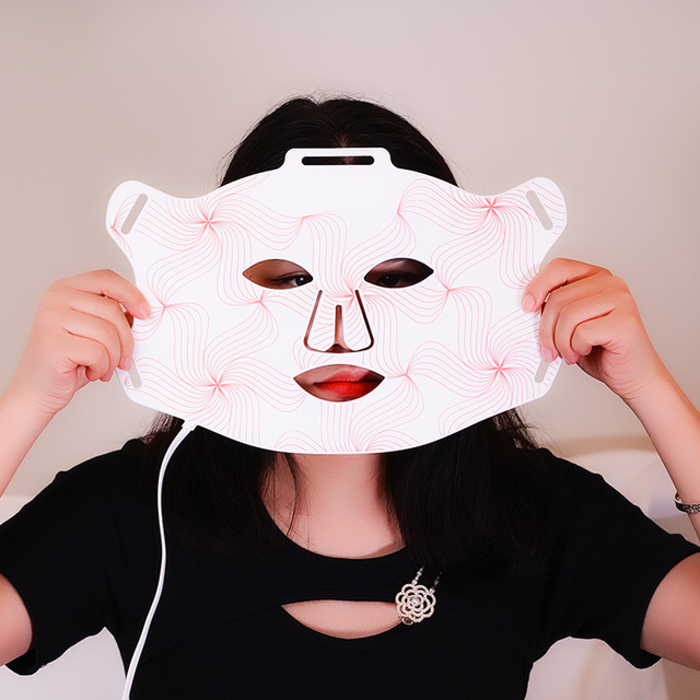 Light Therapy Led Facial Masks Beauty Soft Silicone Infrared Red Therapy Led Mask Flexible Led Facial Beauty