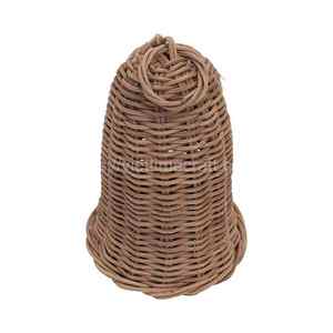 La mejor opción para decoraciones navideñas Natural ecológico Adorable Tejido a mano Rattan Jingle Bell Adornos de vidrio hechos a mano - Product Image 3