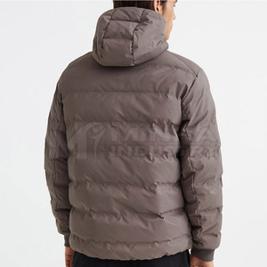 <b>Plus</b> <b>Size</b> Streetwear Puffer Winter <b>Jacket</b> for Men with Stand Collar and Front Logo-High Quality Eco-Friendly Breathable - Product Image 4