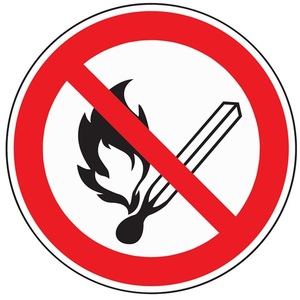 Yard & Lawn Sign <b>Fire</b>/Light Prohibited #### Plastic #### ASR A1.3/DIN EN ISO 7010 - Product Image 1