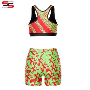 Shorts Booty de qualité supérieure pour vêtements de sport pour femmes Impression par sublimation Sports Running Booty Shorts et soutien-gorge - Product Image 6