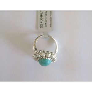 Handmade Natural Turquoise <b>Ring</b> for Women <b>925</b> Sterling <b>Silver</b> Dainty Hip-Hop Style Bezel Setting Shah Gems for Everyday Wear - Product Image 4