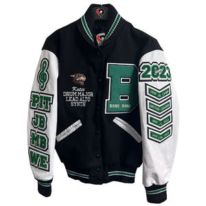 Chaquetas Varsity con Parches de Chenilla Personalizadas al por Mayor para Hombres y Mujeres, Chaqueta Bomber de Escuela Secundaria con Diseño OEM - Product Image 3