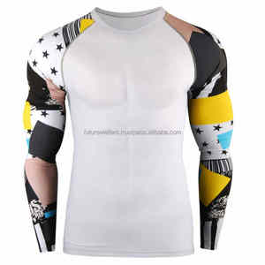 Alta calidad Cómodo y transpirable Color sólido Hombres Rash Guard Mejor fabricación Precio barato Tamaño para hombres Rash Guards - Product Image 1