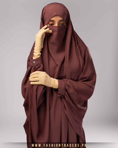 Vente en gros modeste une pièce pour Jilbab robe islamique en polyester respirant avec logo personnalisé avec jupe à motif solide fournisseur de vêtements - Product Image 2