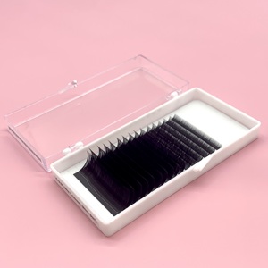 Ultra Dark Mega Volume Ventiladores de pestañas simétricos Retención de rizo completo Extensiones de pestañas de fibra PBT coreanas personalizables - Product Image 4