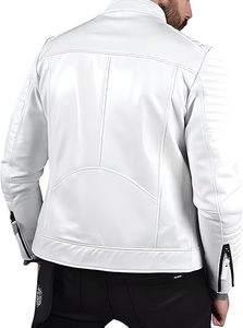 Men's Classic Motorcycle <b>Jacket</b> Handmade High Quality Genuine <b>Leather</b> Biker <b>Jacket</b> Plus Size Waterproof for <b>Winter</b> - Product Image 5