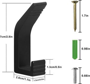Coat <b>Hook</b> <b>Wall</b> Mounted Coat <b>Rack</b> Long Entryway Hanging Coat <b>Rack</b> With Wood Aluminium Wooden Decorative <b>Hooks</b> & Rails - Product Image 5