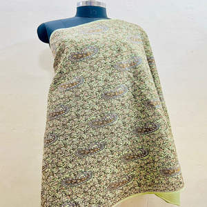 Pashmina Cachemira hecha a mano FW chal Sozni bordado y diseño de herencia Ambi Jamawar - Product Image 1