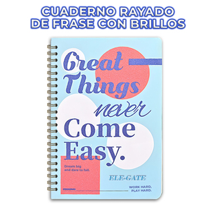 Quaderno a Spirale con Copertina in Carta Glitterata e Bordi Decorati - Product Image 1