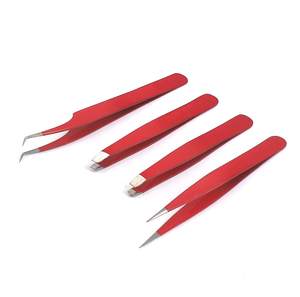 Prix de gros Nouveau style Kit de pinces à cils couleur rouge en acier inoxydable Services OEM de marque privée acceptés par Lohar Orthopédique - Product Image 1