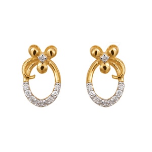 Pendientes de moissanita de oro macizo de 14K de lujo, pendientes de oro natural al mejor precio al por mayor, hechos en India - Product Image 2