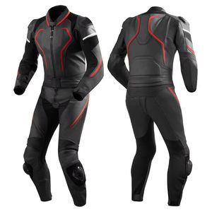 Traje de Motociclista Personalizado de Diseño Nuevo a Bajo Precio, Hecho de Cuero Genuino, Conjunto de Traje de Motociclista de Cuero de Moda - Product Image 1
