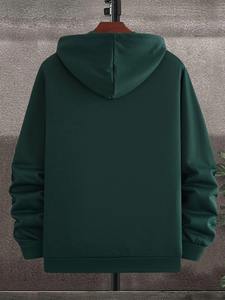 เสื้อฮู้ดเก็บความร้อนของผู้ชายเสื้อมีซิปแบบสวมหัวมีความหนาครึ่งฤดูหนาว - Product Image 3