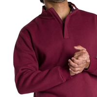 Haute Qualité Thermique Quart Demi Zip Sweat Coton Mélangé Gaufre À Capuche Personnalisé Hommes Plaine 1/4 Demi Zip Sweats Avec Zip