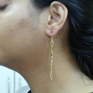 Multi turmalina impresionante Venta caliente brillante solitario apilable grueso mujeres preciosos pendientes - Product Image 4