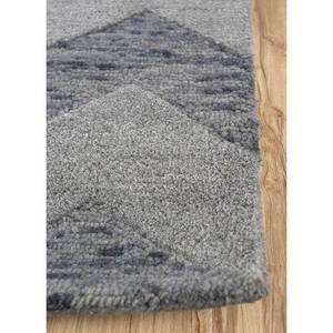 Alfombras de Lana Gris y Negra con Diseño Contorneado, Hechas a Mano, Modelo Tra-13168, para Sala de Estar Juvenil o Pasillo, Decoración del Hogar - Product Image 4