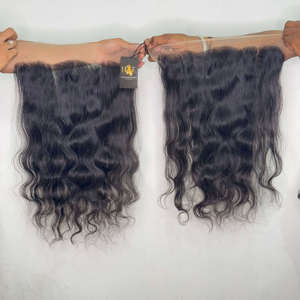 Cierre frontal de encaje HD 13x4 13x6 con paquetes de pelo crudo, cierre frontal de encaje suizo HD, frontal de encaje de oreja a oreja - Product Image 1