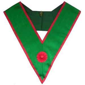 Badge personnalisable classique en tissu écologique brodé motif croix, col en V, attache épingle de sûreté, pour Franc-maçon - Product Image 1