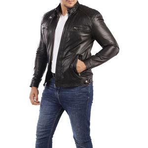 Vêtement de mode Veste en cuir pour homme Veste en cuir de haute qualité Logo personnalisé Veste en cuir - Product Image 4