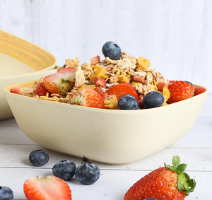 Bols carrés écologiques en fibre de bambou Décoration de présentation de repas naturels Vente en gros de produits vietnamiens écologiques - Product Image 5