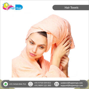 Huge Exporter of Multicolor Durable Quality Quick Dry Soft Luxury 100% Cotton <b>Hair</b> Wrap <b>Towels</b> for Women - Product Image 2