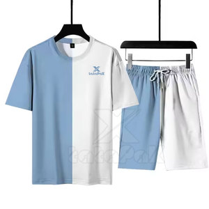 Ensemble short et t-shirt sport pour homme, 100% coton, haute qualité, séchage rapide, service OEM, vêtements d'été - Product Image 3