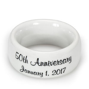 Rond de serviette en métal galvanisé avec rebord en cuivre Décoration de table Anneau de serviette en métal attrayant disponible à prix réduit - Product Image 2