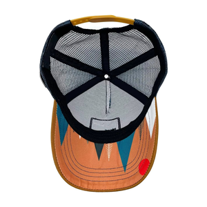 Casquette de baseball haute couronne avec dos en maille de chapeau de camionneur, sangle de relance réglable et bandeau anti-transpiration pour le confort d'été - Product Image 5