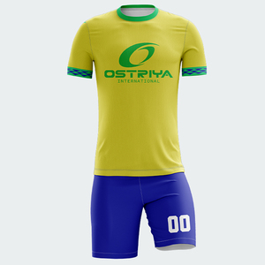 Conjunto de Camiseta y Pantalones Cortos de Fútbol Transpirables, 100% Poliéster, Secado Rápido, con Logotipo Frontal Personalizado, Nombre del Equipo, Uniformes de Equipo - Product Image 6