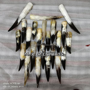 Diseño clásico Buffalo & Cow Shoe Horn Natural Solid Shoe Helper Personalizar Logo Durable Shoe Horn con cinturón de cuero - Product Image 3