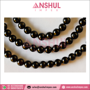 Escudo definitivo contra la negatividad y el estrés, hebras de cuentas redondas de turmalina negra para la fabricación de joyas y prácticas curativas - Product Image 3