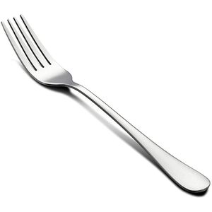 Fourchette simple en acier inoxydable avec finition argentée, couverts de table, argenterie, couverts de dîner - Product Image 2