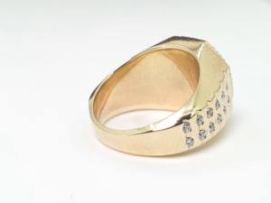 Bague Alphabet pour femmes de luxe en argent 925 certifié IGI classique rond taille brillant diamant - Product Image 5