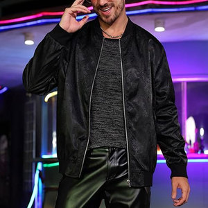 แจ็คเก็ตบอมเบอร์สำหรับผู้ชายแจ็คเก็ตบอมเบอร์แบบลำลองมีปกตั้งบริการ OEM & ODM - Product Image 3